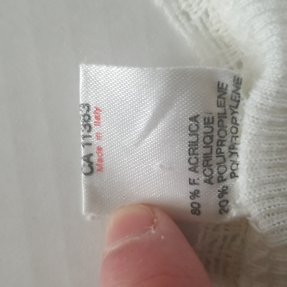 Vintage Retro White Lace Textured Top SZ S Made in Italy - Picture 9 of 11